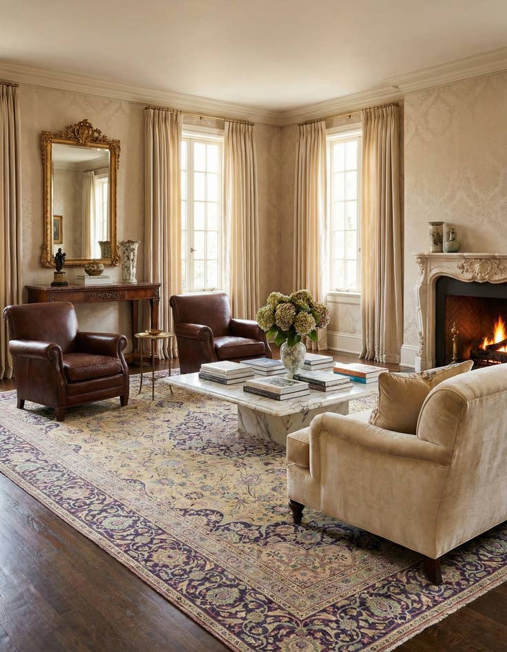 Detail image of 8' 9 x 12' 2  Hand Knotted Ultra Vintage Persian Wool Rug