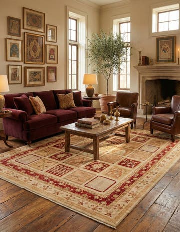 8' 3 x 10' 6 Hand Knotted Peshawar Ziegler Rug