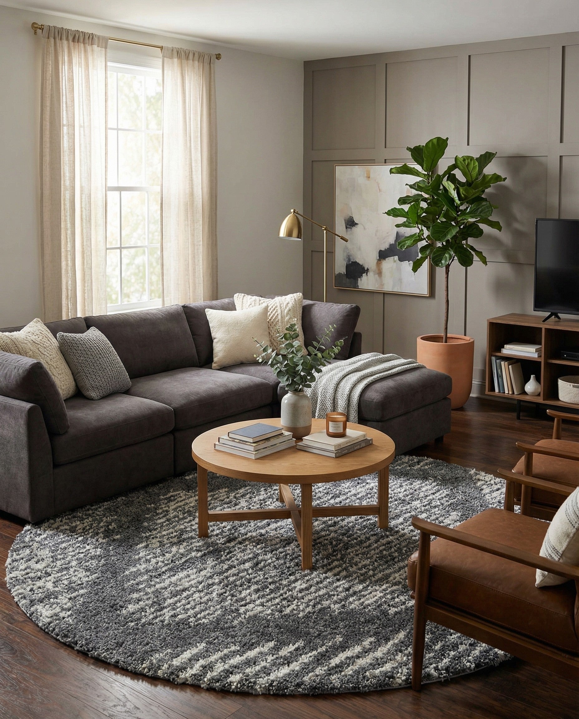  10' x 10' Serenity Shag Round Rug