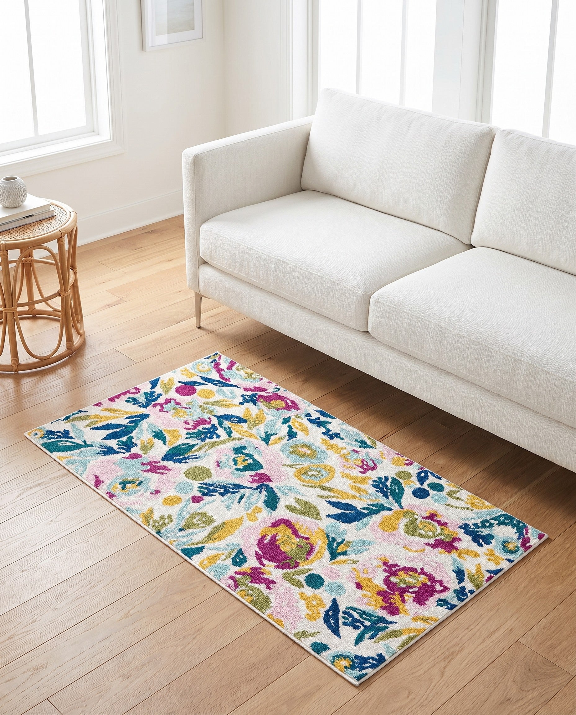 White Bloom Rug