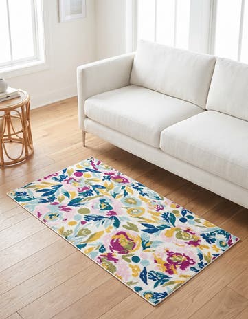 White Bloom Rug