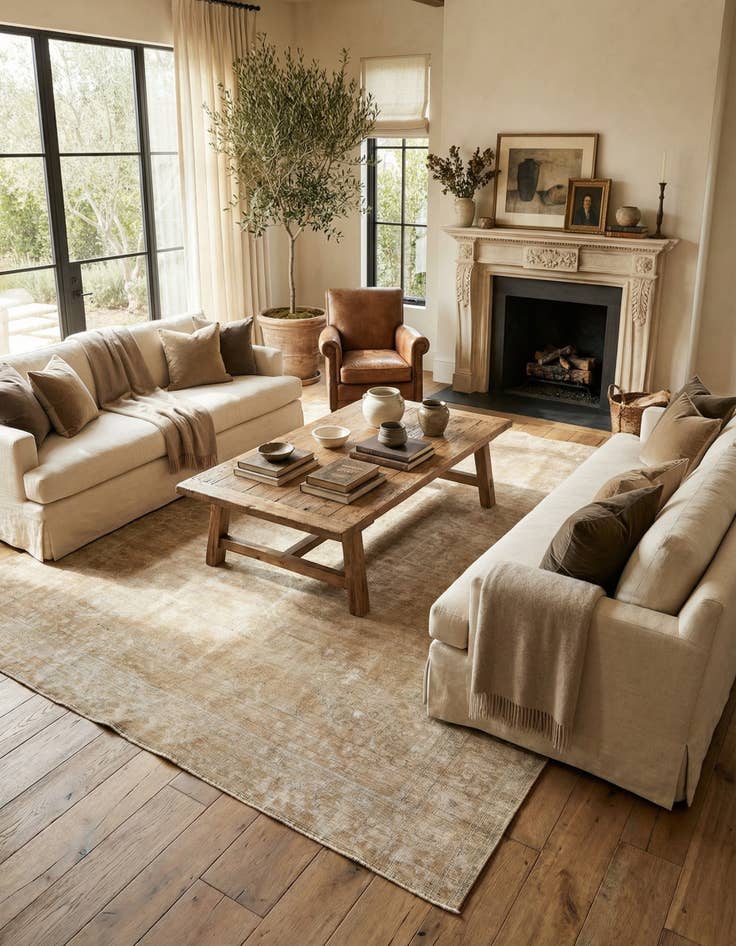 Detail image of  9' 8 x 12'  Hand Knotted Ultra Vintage Persian Wool Rug