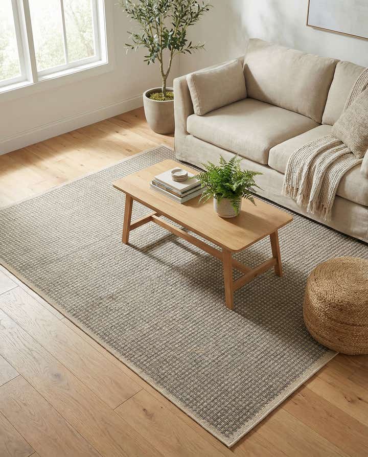 6' x 9' Easy-Clean Border Indoor / Outdoor Rug