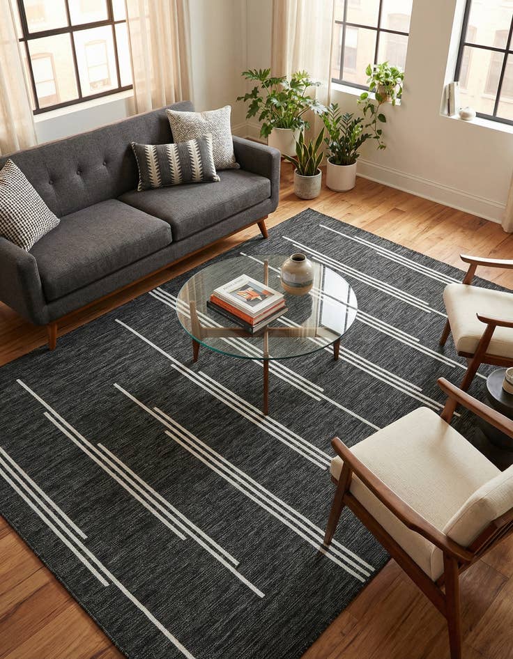 Detail image of 5' 3 x 8'  Washable Modern Indoor / Outdoor Rug