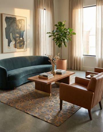 5' 3 x 8' Cowhide Rug