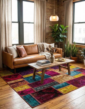 5' 7 x 8' Hand Knotted Ultra Vintage Persian Wool Rug