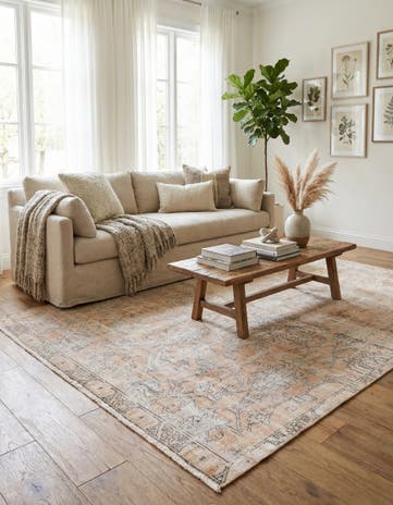 4' 9 x 7' 1 Hand Knotted Ultra Vintage Persian Wool Rug