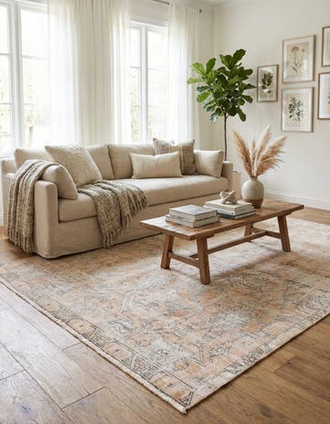4' 9 x 7' 1 Hand Knotted Ultra Vintage Persian Wool Rug