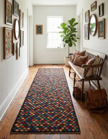 2' 8 x 9' 8 Hand Knotted Balouch Wool Runner Rug