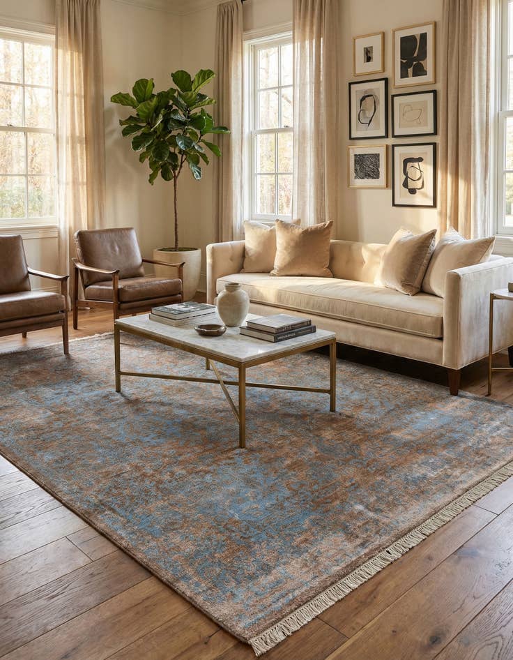 Detail image of 5' 6 x 7' 10  Hand Knotted Darya Wool Rug