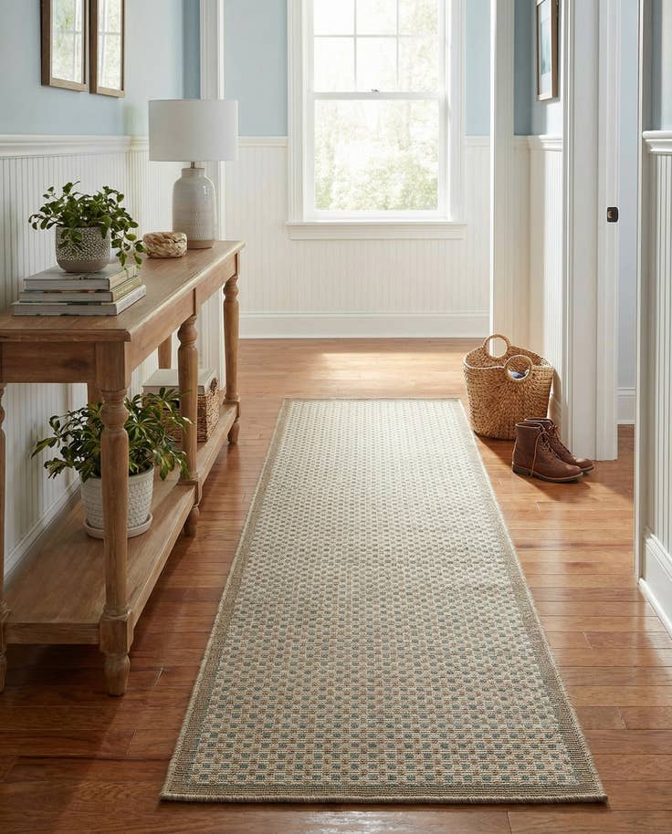 Detail image of 2' x 8' Easy-Clean Border Indoor / Outdoor Runner Rug