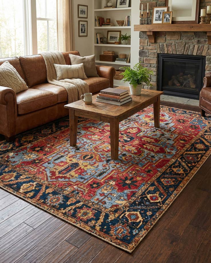 Detail image of 6' x 9' Easy-Clean Traditional Indoor / Outdoor Rug