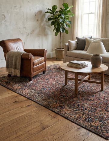 4' 3 x 6' 7 Hand Knotted Ultra Vintage Persian Wool Rug