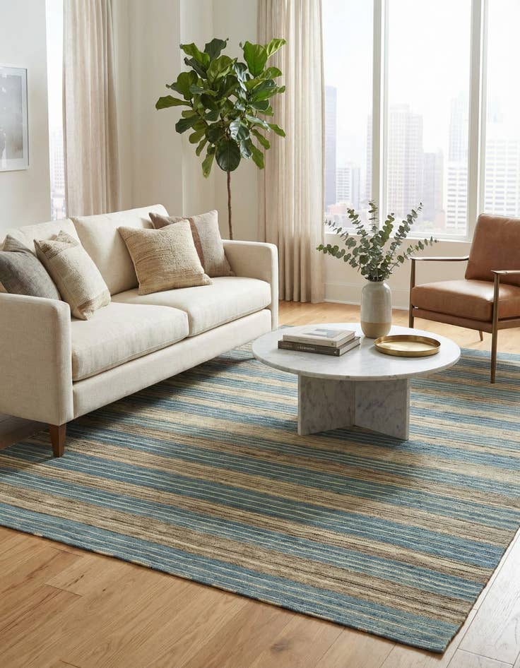 Detail image of 5' 10 x 7' 7 Hand Woven Kilim Modern Wool Rug