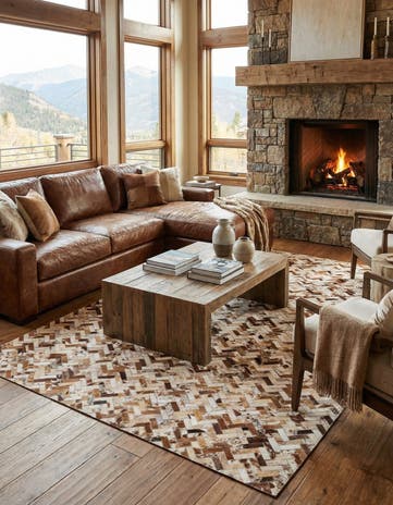 5' x 7' 9 Cowhide Rug