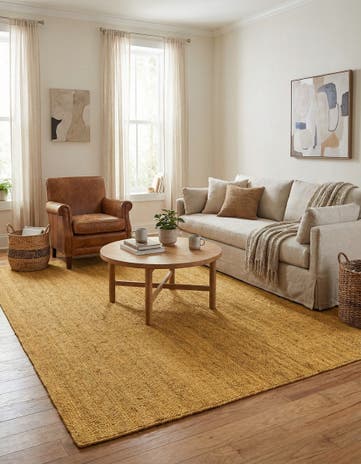 9' x 12' Handmade Braided Jute Rug