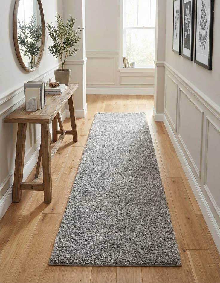 Detail image of 2' 7 x 10' Solid Frieze Runner Rug