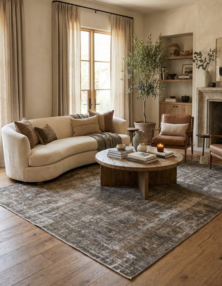 Detail image of 9' 1 x 11' 7  Hand Knotted Ultra Vintage Persian Wool Rug