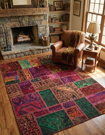 5' 9 x 7' 8 Hand Knotted Ultra Vintage Persian Wool Rug