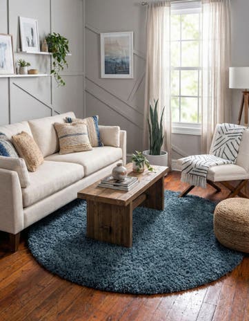 7' x 7' Zermatt Shag Round Rug