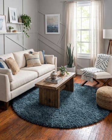  7' x 7' Zermatt Shag Round Rug