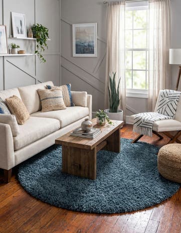 7' x 7' Zermatt Shag Round Rug