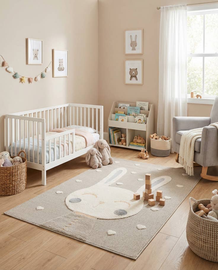 Detail image of 5' 3 x 8' Whimsy Kids Rug