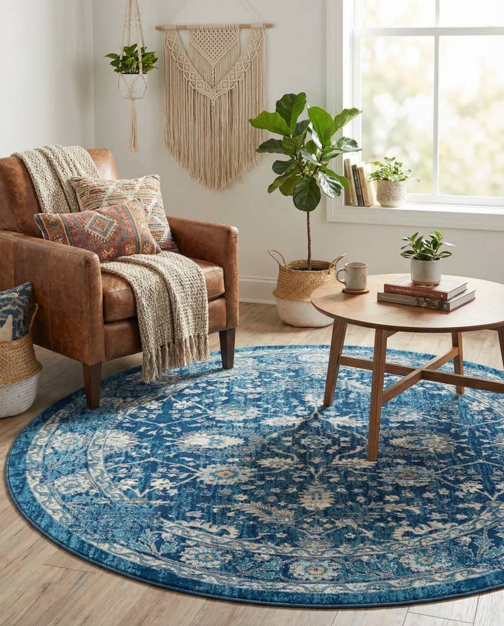 Detail image of 7' 10 x 7' 10 Dahlia Round Rug