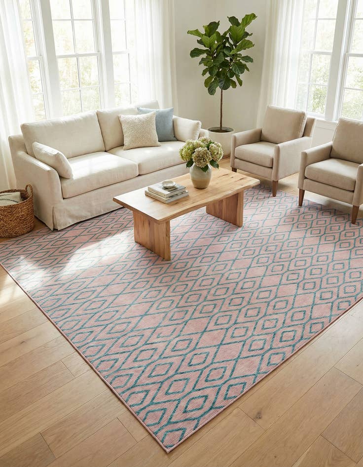 Detail image of 13' x 13'  Washable Jill Zarin Turks and Caicos Indoor / Outdoor Square Rug