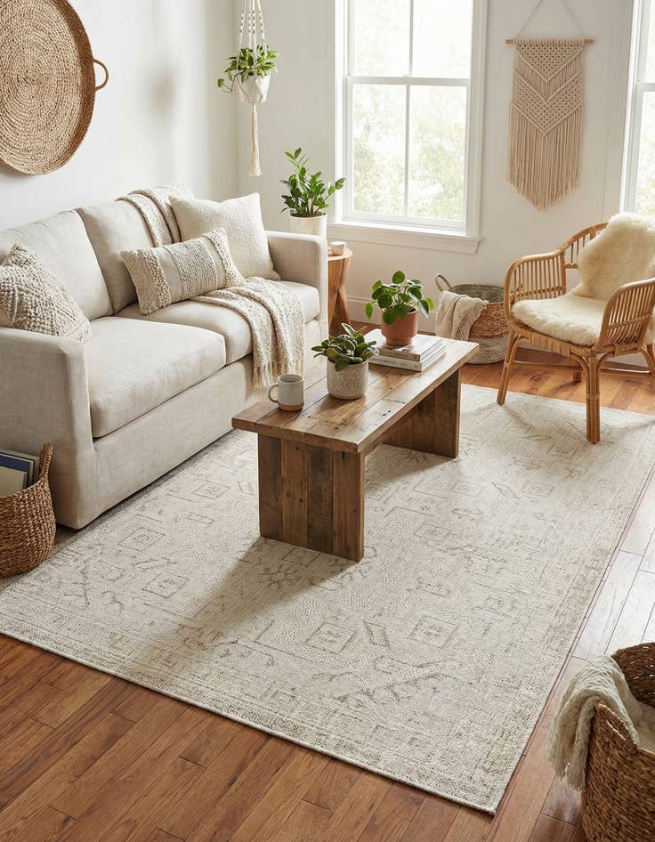 Detail image of 4' x 6'  Washable Aztec Indoor / Outdoor Rug