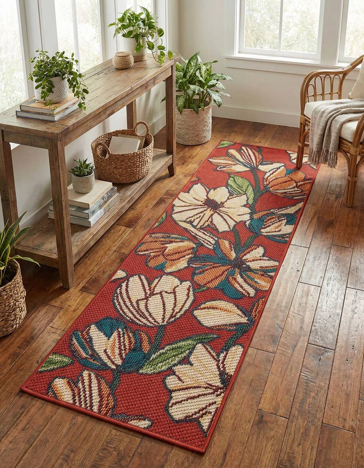 Detail image of  2' x 6'  Washable Baja Indoor / Outdoor Runner Rug