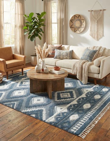 Blue Boho Rug