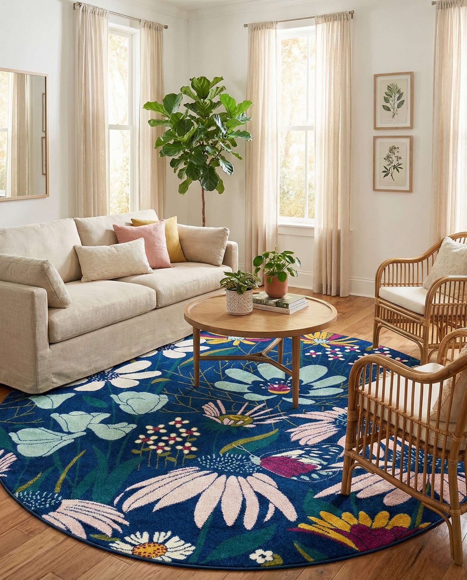 305cm x 305cm Bloom Alfombra redondo