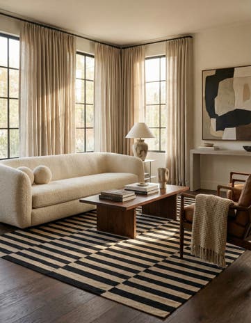 6' 6 x 9' 8 Hand Woven Kilim Modern Wool Rug