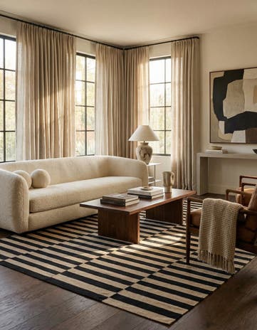 6' 6 x 9' 8 Hand Woven Kilim Modern Wool Rug