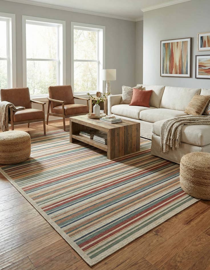 Detail image of 10' x 14'  Washable Baja Indoor / Outdoor Rug