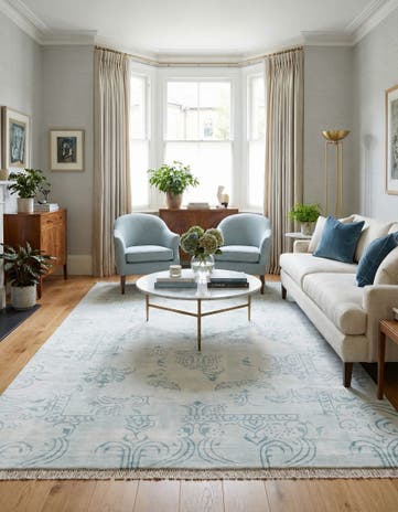5' 3 x 7' 10 Hand Knotted Darya Wool Rug