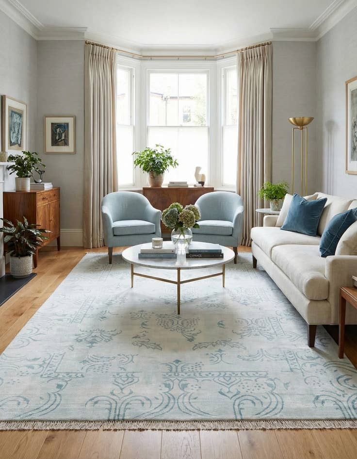 Detail image of 5' 3 x 7' 10  Hand Knotted Darya Wool Rug