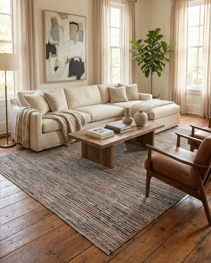 Detail image of 6' x 10' 3 Hand Knotted Darya Wool Rug