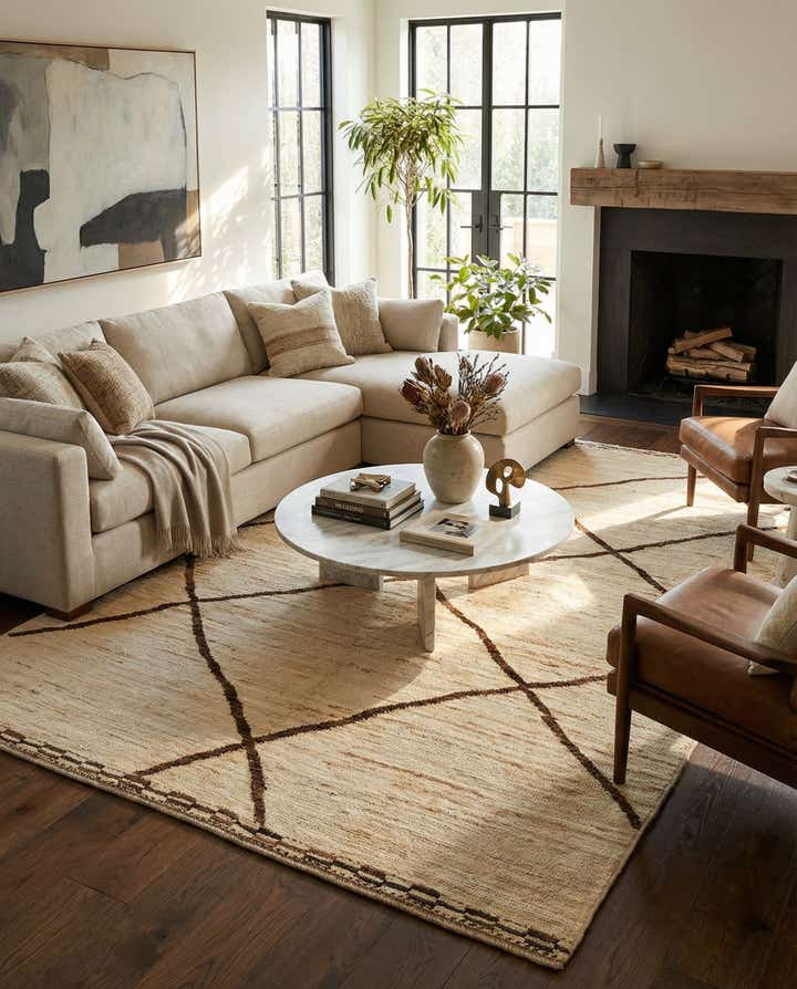 5' 7 x 7' 11 Hand Knotted Moroccan Wool Rug