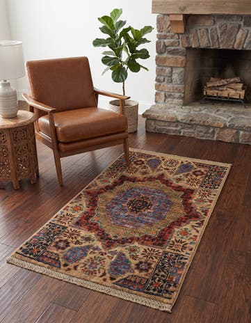 2' x 3' 8 Hand Knotted Mamluk Ziegler Rug