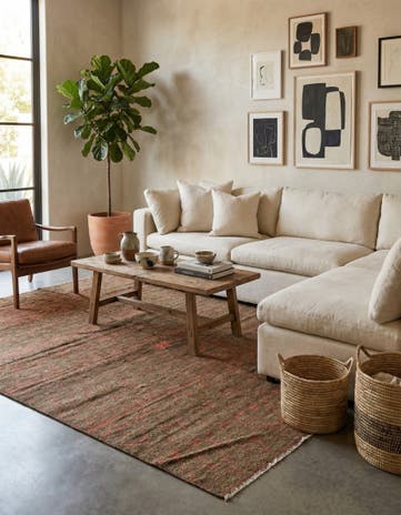 9' 2 x 12' 7 Hand Knotted Moroccan Wool Rug
