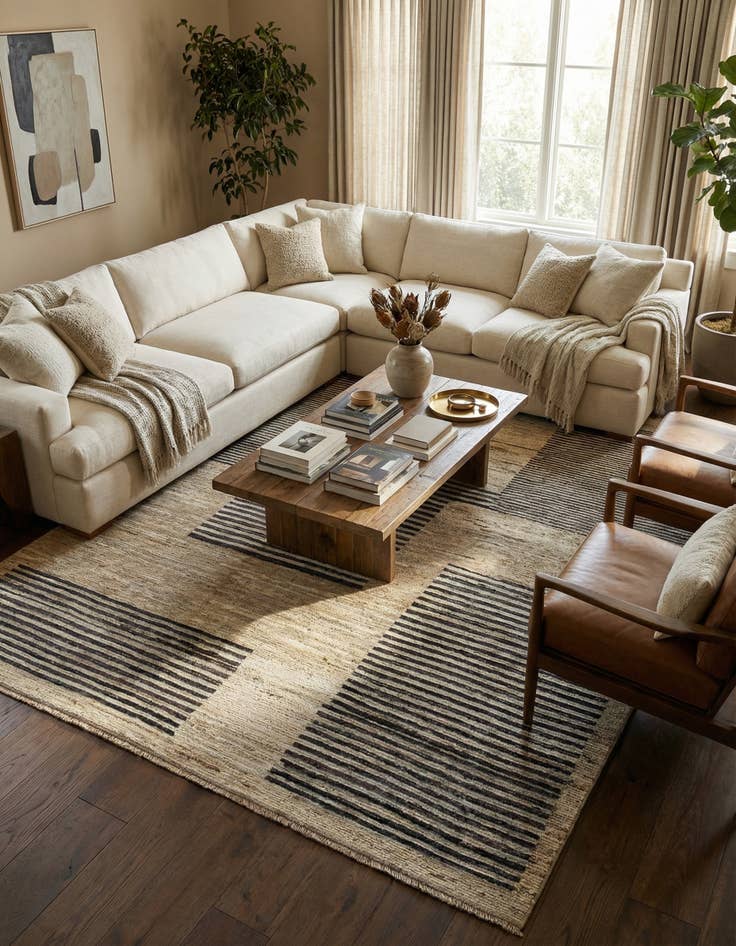 Detail image of  8' 2 x 9' 11  Hand Knotted Darya Wool Rug