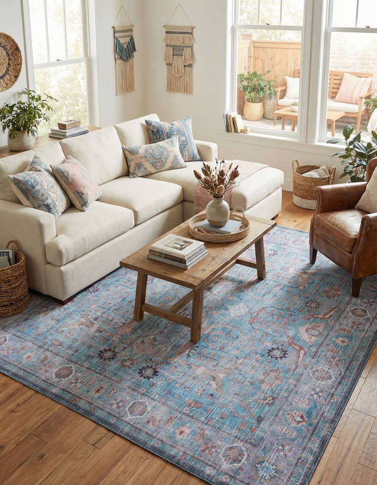 Detail image of  10' 6 x 10' 6  Washable Maahru Square Rug