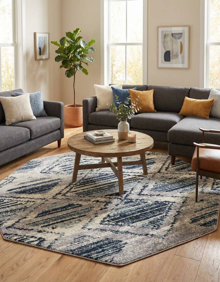 Detail image of 7' 10 x 7' 10 Tagine Octagon Rug