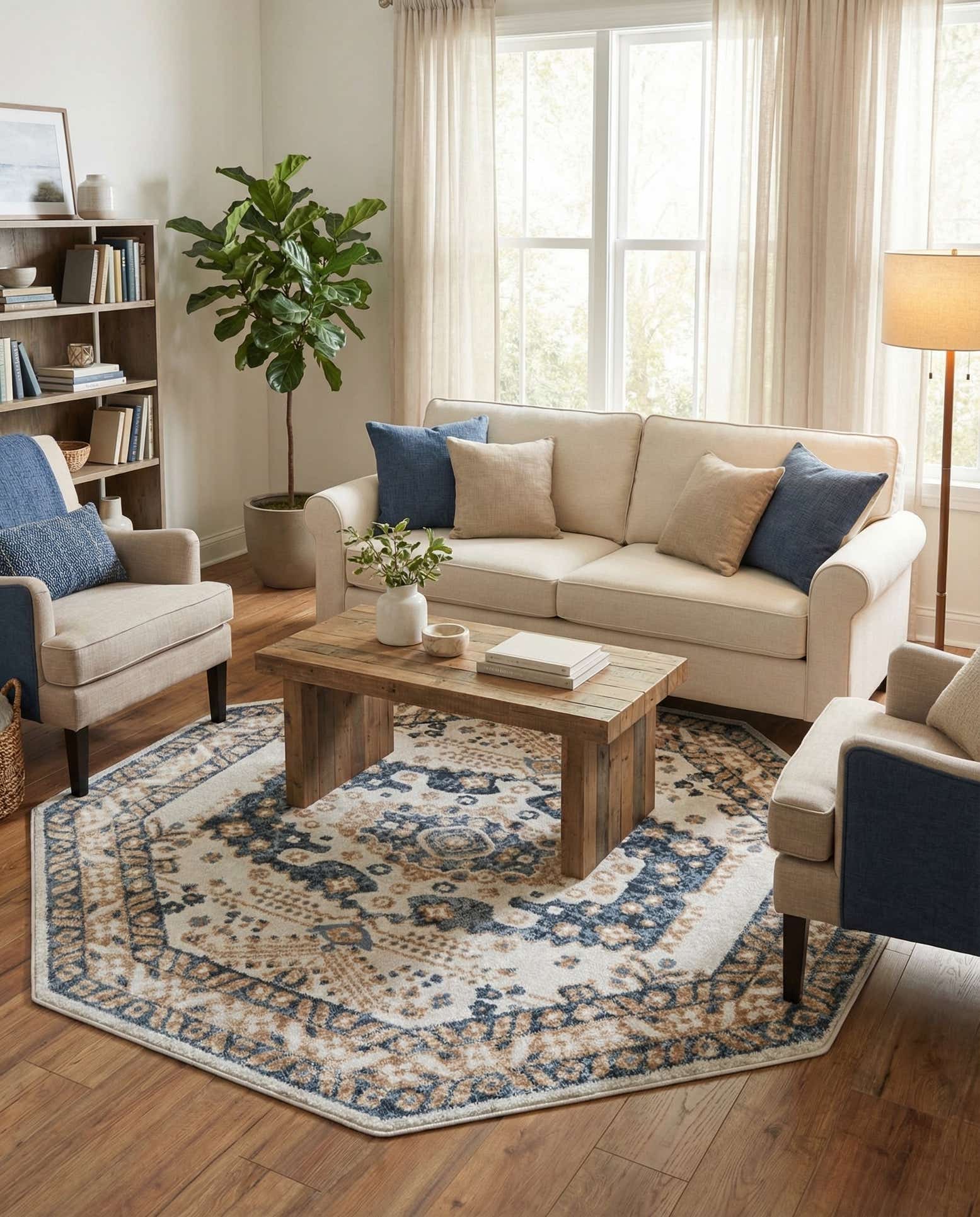 7' x 7' Oxford Octagon Rug