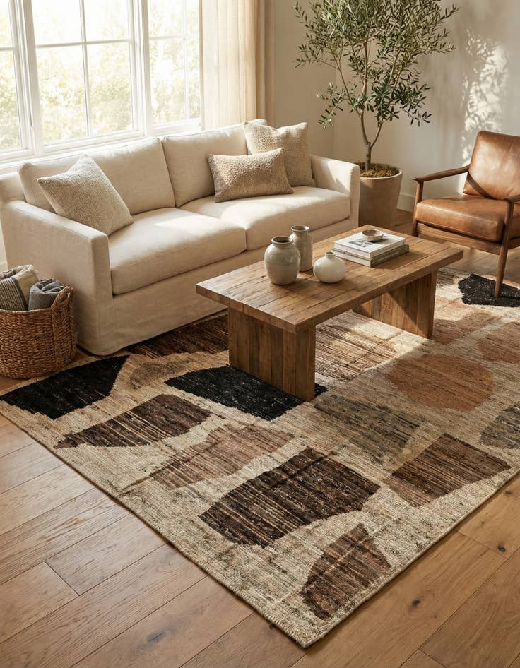 Detail image of 6' x 8' 9  Hand Knotted Moroccan Wool Rug