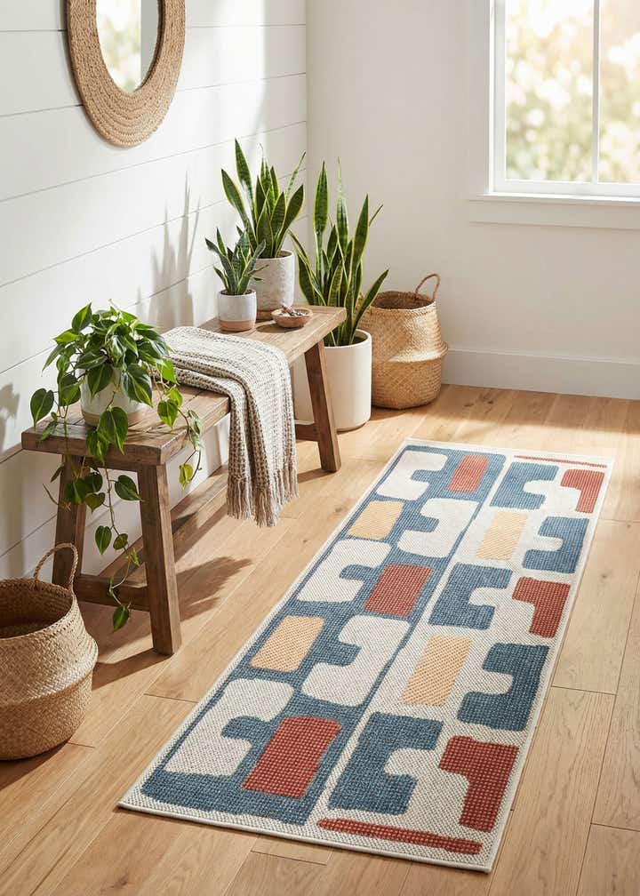 2' x 5' 1 Easy-Clean Baja Indoor / Outdoor Runner Rug