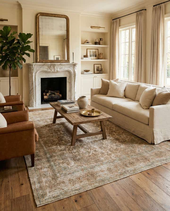 8' x 10' 7 Hand Knotted Ultra Vintage Persian Wool Rug