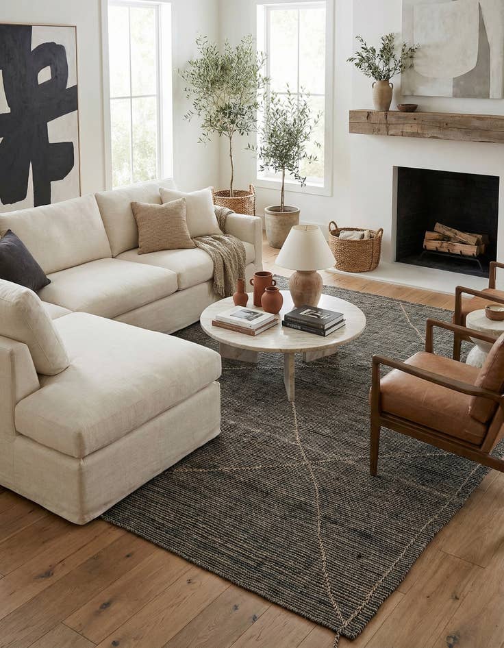 Detail image of 8' 9 x 11' 8  Hand Knotted Moroccan Wool Rug